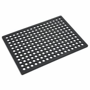 שטיחון גומי קשיח עם חורי ניקוז | מלבני תעשייתי