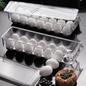 מגש אקריליק לאחסון ביצים במקרר