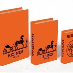סט 3 ספרי עיצוב ואחסון - HERMES