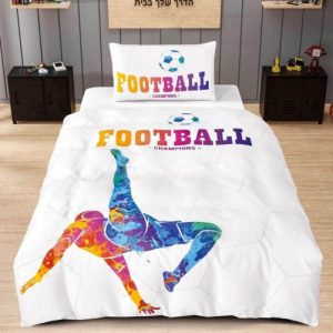 סט מצעים מיטת יחיד FOOTBALL - שחקן צבעוני