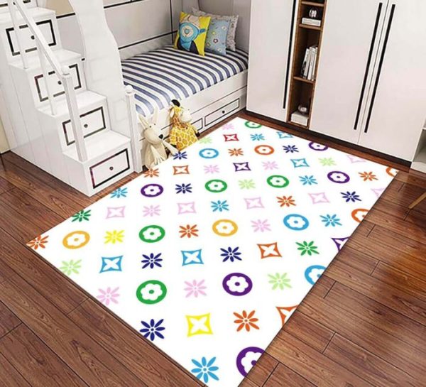 שטיח מעוצב לחדר הילדים - לבן