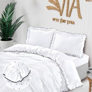 סט מצעים מיטת יחיד דגם BONITA - לבן