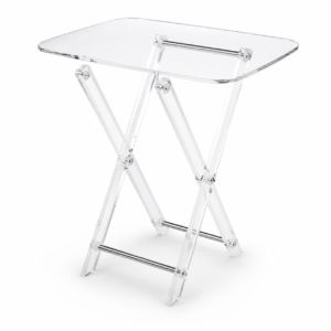 שולחן אקריליק מתקפל X-Frame גדול + מעמד