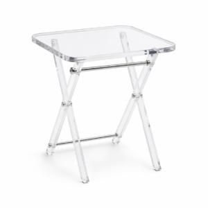 שולחן אקריליק מתקפל X-Frame + מעמד