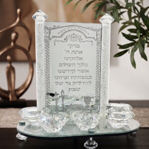 פמוט 5 קנים שולחני קריסטל עם הדלקת נרות — תמונת מוצר