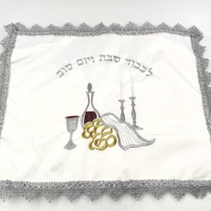 כיסוי חלה סטן 40/50 ס״מ לבנה · דגם 1404 — תמונת מוצר