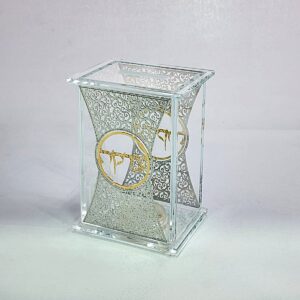 קופת צדקה קריסטל 8/6X12 אפורה — תמונת מוצר