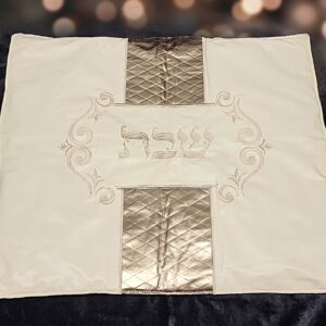 כיסוי פלטה דמוי עור 70/80 שמנת — תמונת מוצר