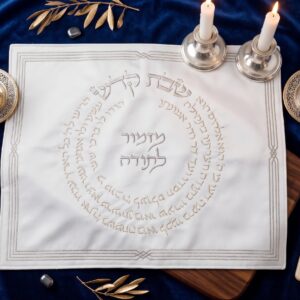 מפה לכיסוי חלה דמוי עור 45/55 שמנת מוכספת · דגם 16643 — תמונת מוצר