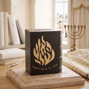 קופת צדקה פולי שחור האש שלי זהב — תמונת מוצר