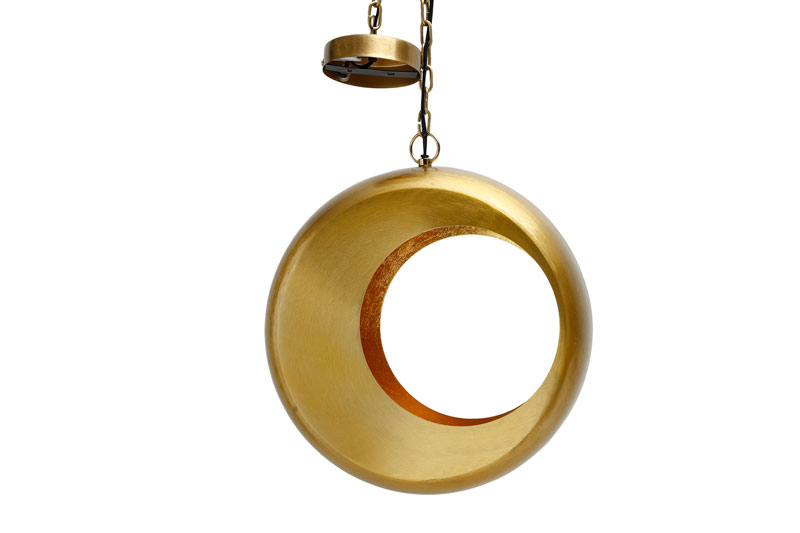 מנורת תקרה בצבע זהב פליז 32×17×38 — דגם HUTTON — תמונת מוצר