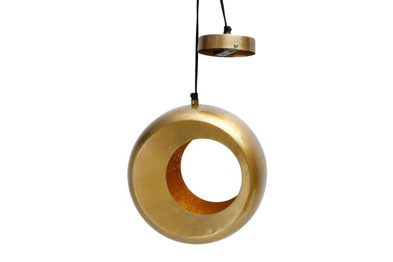מנורת תקרה בצבע זהב פליז 28×15×28 — דגם HUTTON — תמונת מוצר