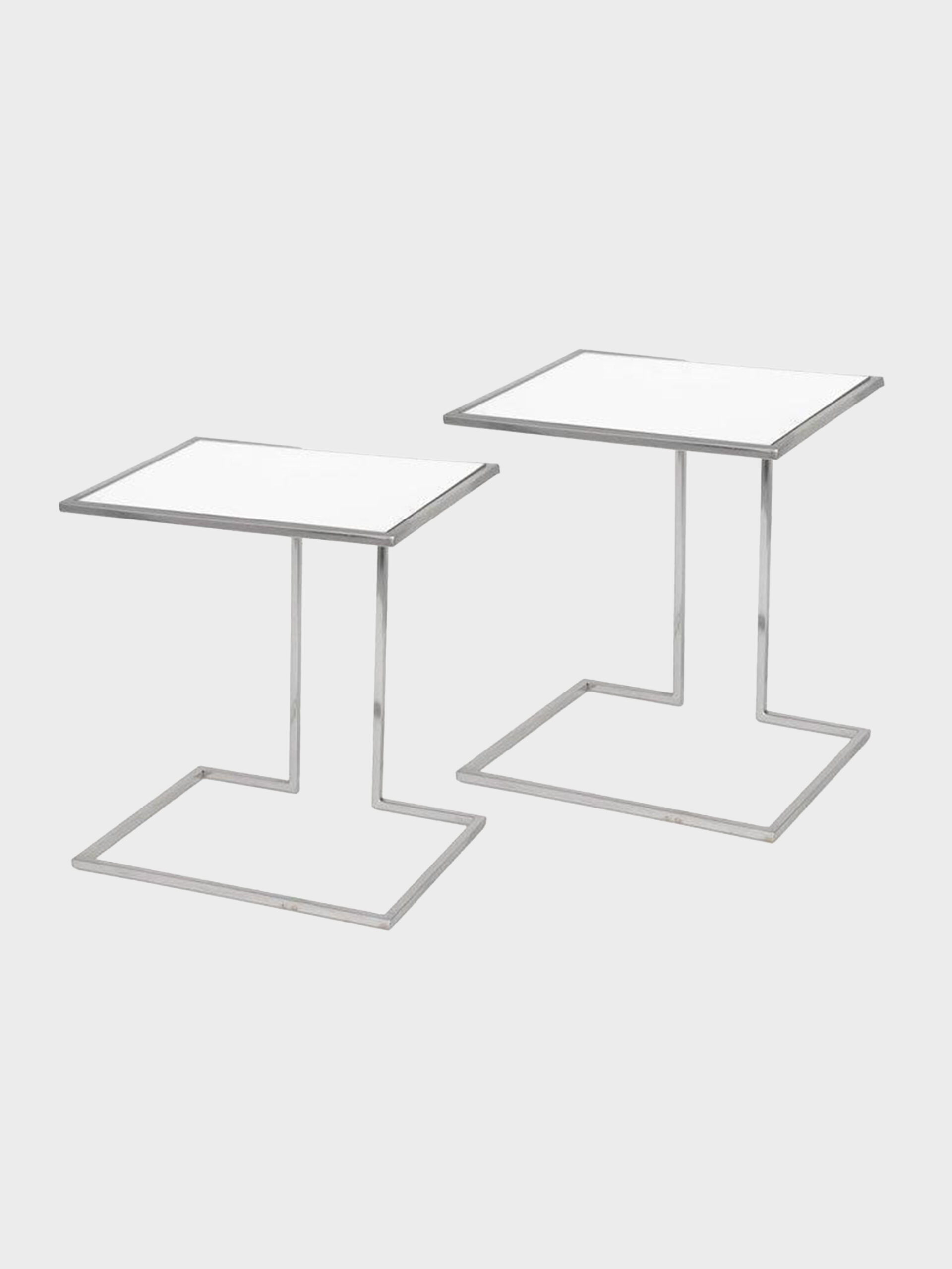 שולחן נירוסטה זהב בצבע כסף 40×33×45 — תמונת מוצר