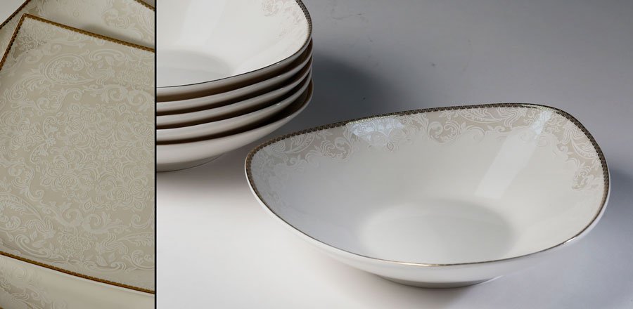 סט 6 בולים פורצלן — דגם NEW BONE CHINA