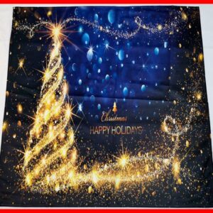 מפת קטיפה לחג דגם 90×90 — דגם LIGHTS