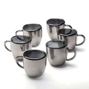 סט 6 ספלי אספרסו 80ml דאבל גלאס Mirror