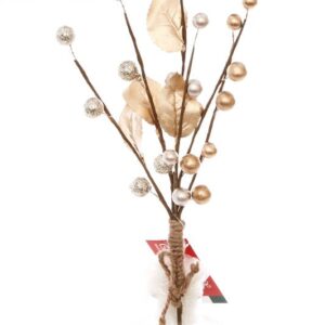 ענף קישוט עלים זהב 38cm — דגם GULIANO