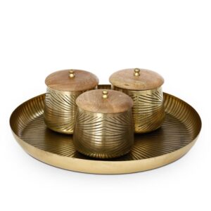 סט מגש + 3 בונבויירות GOLD