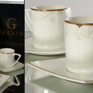 סט קפה פורצלן — דגם NEW BONE CHINA CORSO