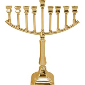 חנוכיה פליז זהב — דגם KELVIN
