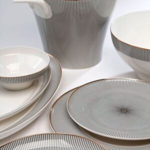 סט אוכל מרובע 170 חלקים — דגם NEW BONE CHINA