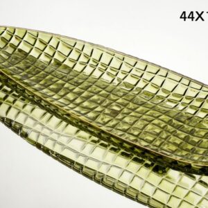 צלחת אינגליש קייק ס"מ ירוק זהב 44×17×3.5 — דגם CRYSTALINE