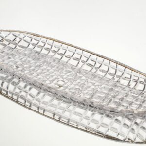 צלחת אינגליש קייק ס"מ פס זהב 40×14×3 — דגם CRYSTALINE
