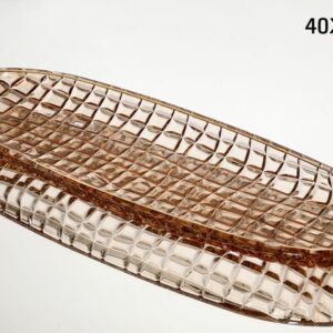 צלחת אינגליש קייק ס"מ זהב 40×14×3 — דגם ROSE CRYSTALINE