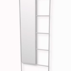 מראת גוף + סולם מתכת פירזול לבן
