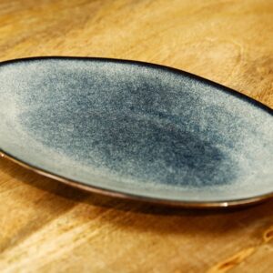 פלטה אובלית כחול — דגם STONE WARE
