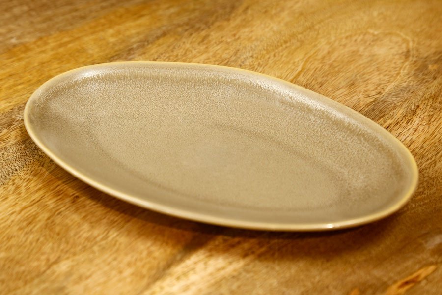 פלטה אובלית חום — דגם STONE WARE