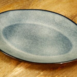 פלטה אובלית כחול — דגם STONE WARE HUDSON