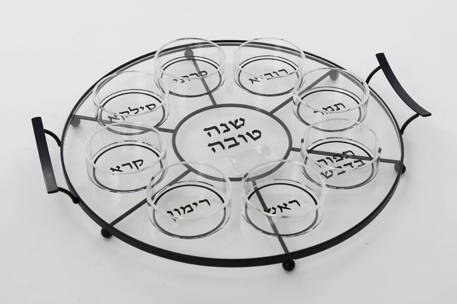 מגש ברכות לראש השנה אקריליק — דגם IRIS