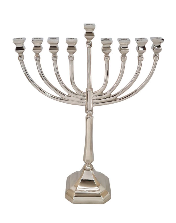 חנוכיה פליז זהב — דגם ZURICH