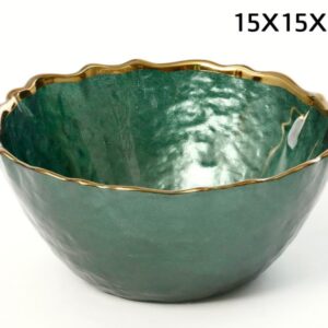 בול למרק ירוק פס זהב 15×15×6.5