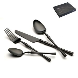סט סכו"ם 24 חלקים נירוסטה שחור מט GUERLAIN 18/10INOX304