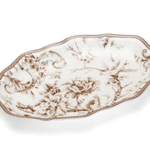 פלטה אובלית — דגם BONE CHINA LIMOGES