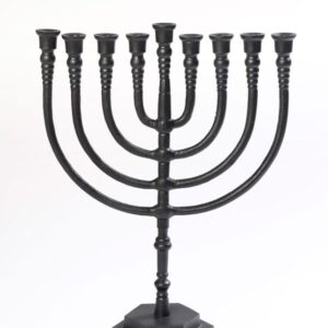 חנוכיה דגם מנורה שחור פליז