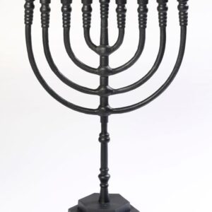 חנוכיה דגם מנורה שחור פליז — דגם YORK