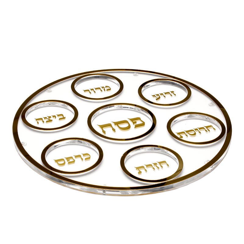 מגש פסח עגול אקריליק — דגם RIVIERA