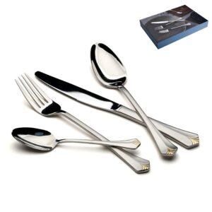 סט סכו"ם 24 חלקים + זהב GLORIA 18/10 inox304