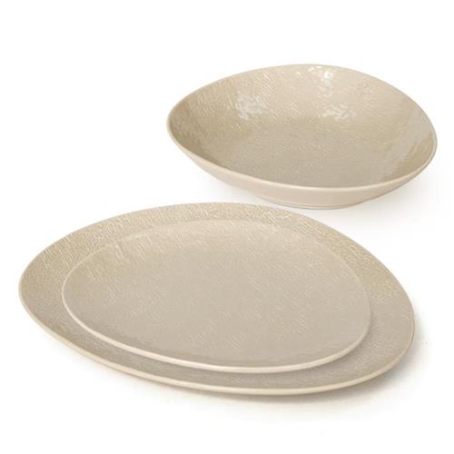 מערכת אוכל 18 חלקים פורצלן Bon China מוקה (מגיע ללא אריזה)