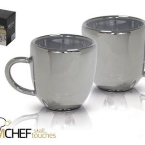 זוג כוסות אספרסו DreamChef זכוכית כהה שכבה כפולה 8