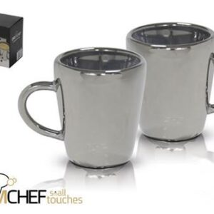זוג כוסות אספרסו DreamChef זכוכית כהה שכבה כפולה 8