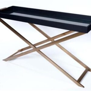 קונסולה TeakWoodBlack 86×150×50 ס״מ