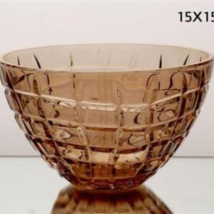 סט 6 בולים ענבר זהב CRYSTALINE 15×15×9 ס״מ