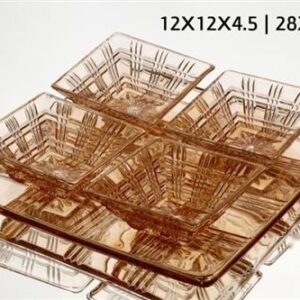 קברט 5 חלקים רוז גולד CRYSTALINE 12×12×4.5 ס״מ | 2