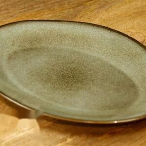 פלטה אובלית אבן WARE ירוק 33×23×3.5 ס״מ