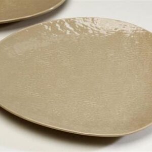 צלחת מנה ראשונה BON CHINA SLMPEL מוקה 23×20×2.5 ס״מ