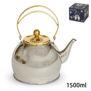 קומקום תה נירוסטה ניקל בשילוב זהב DREAM CHEF 1500 מ״ל